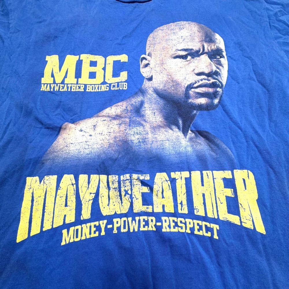 Floyd Mayweather MBC Boxing Club Graphic T Shirt Blue Large